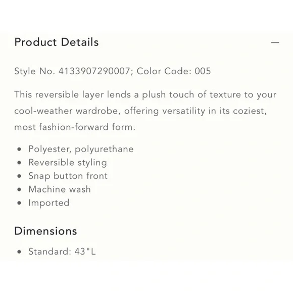 Anthropologie Kerry Reversible Faux Fur Coat NWT - L and XL - Picture 15 of 15